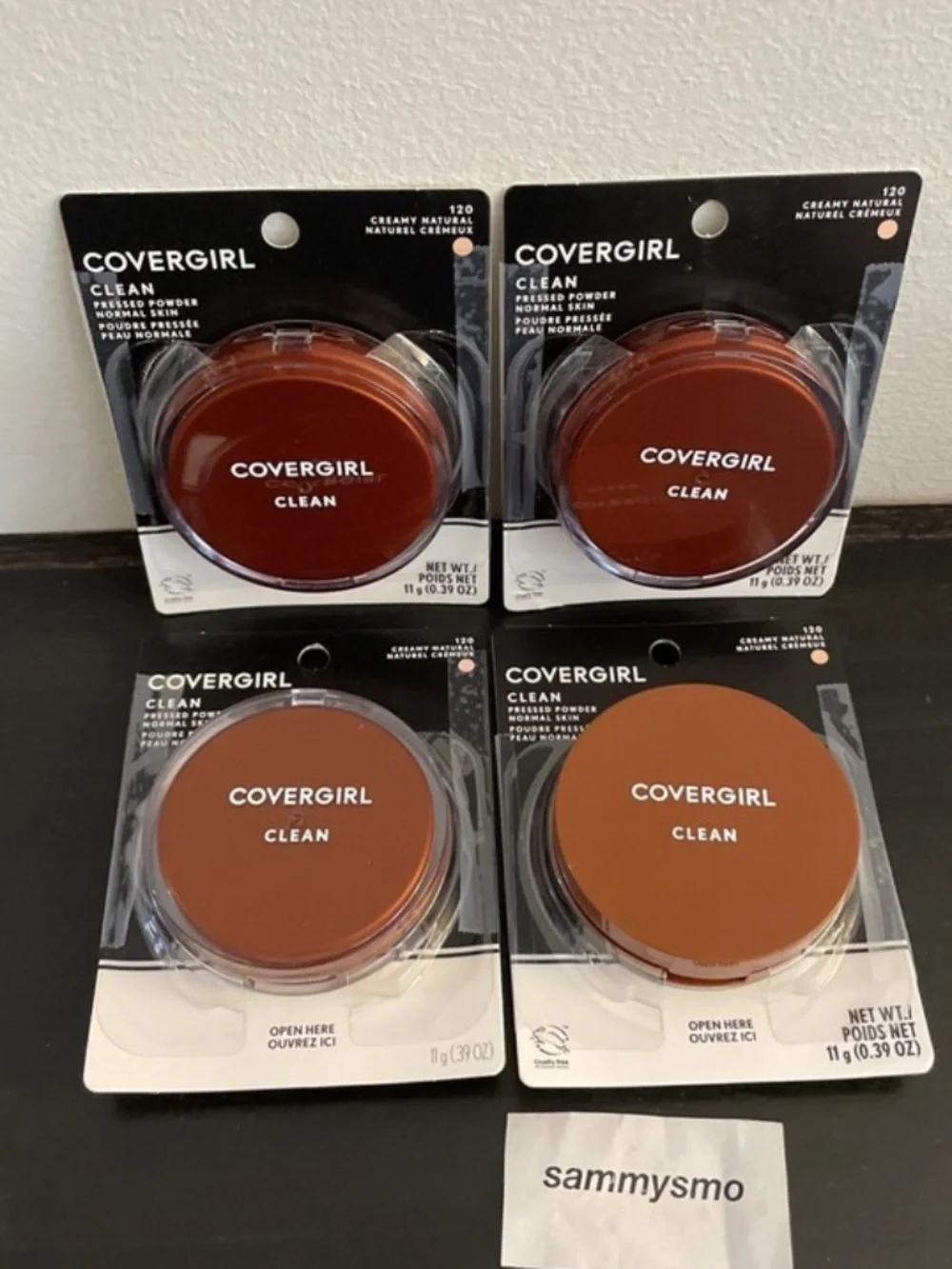 Covergirl Clean Pressed Powder 120 Creamy Natural Original Talc x4